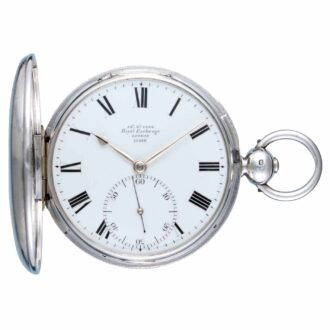 English silver hunting cased duplex pocket watch Circa 1825