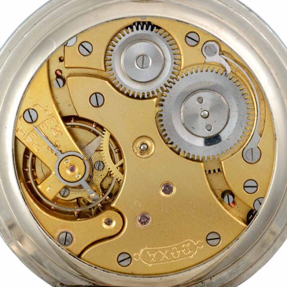 Swiss nickle cased watch in unusual silver clock stand Circa 1907 Swiss nickle cased watch in unusual silver clock stand Circa 1907