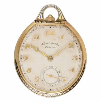 A Swiss gold and enamel lever dress watch and chain Circa 1920