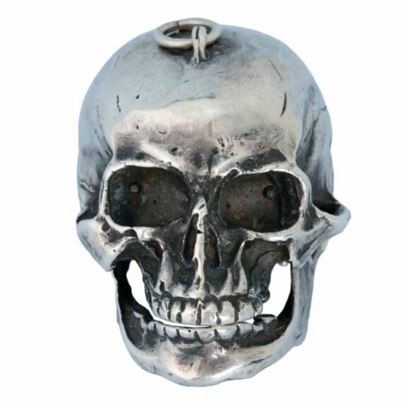 A Swiss silver lever pocket watch in the form of a skull Circa 1930 A Swiss silver lever pocket watch in the form of a skull Circa 1930