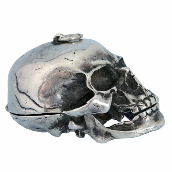 A Swiss silver lever pocket watch in the form of a skull Circa 1930 A Swiss silver lever pocket watch in the form of a skull Circa 1930