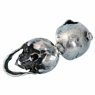 A Swiss silver lever pocket watch in the form of a skull Circa 1930