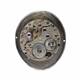 A Swiss silver lever pocket watch in the form of a skull Circa 1930