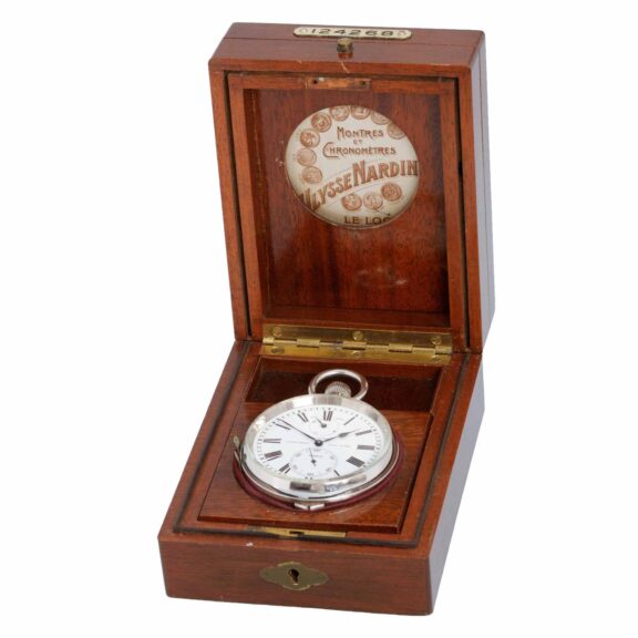A Swiss lever deck watch with power reserve indication Circa 1950