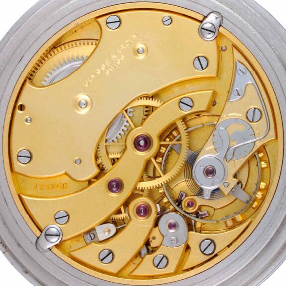 A Swiss lever deck watch with power reserve indication Circa 1950 A Swiss lever deck watch with power reserve indication Circa 1950
