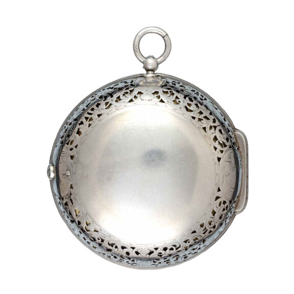 English hour striking verge in silver pair cases Circa 1685 English hour striking verge in silver pair cases Circa 1685
