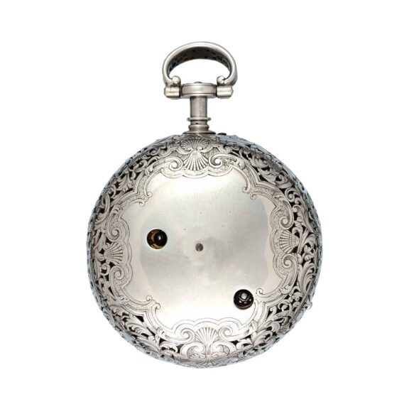 English verge clockwatch in silver pair cases Circa 1690 English verge clockwatch in silver pair cases Circa 1690