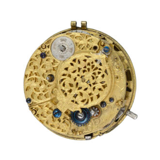 English verge clockwatch in silver pair cases Circa 1690
