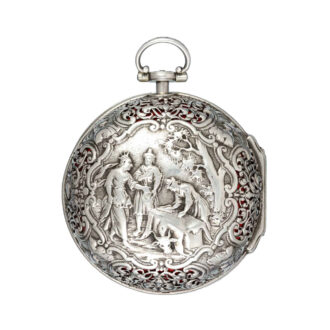 English verge clockwatch in silver pair cases Circa 1690