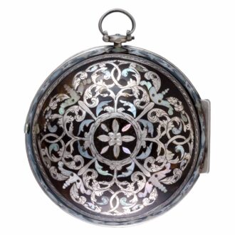 English verge in fine silver and tortoiseshell pair cases Circa 1695