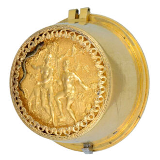 Rare English gold verge with automated scene Circa 1730 Rare English gold verge with automated scene Circa 1730