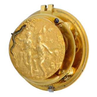 Rare English gold verge with automated scene Circa 1730 Rare English gold verge with automated scene Circa 1730