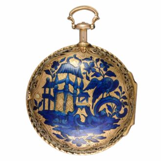 An Englisch gold and enamel quarter repeating verge Circa 1735