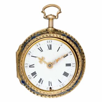 An Englisch gold and enamel quarter repeating verge Circa 1735