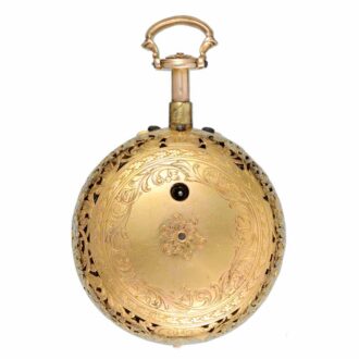 An Englisch gold and enamel quarter repeating verge Circa 1735