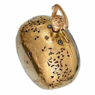 An Englisch gold and enamel quarter repeating verge Circa 1735
