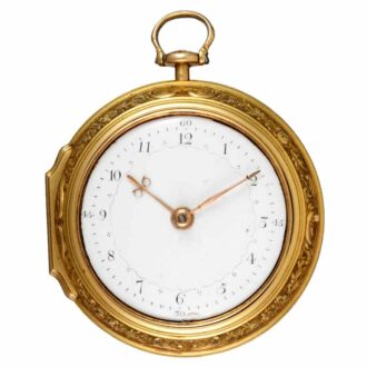 English verge in a gold repousse pair cases by Moser Circa 1744