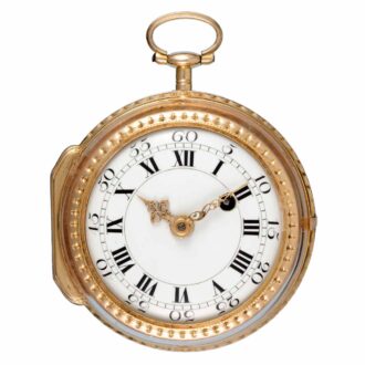 Rare Swiss verge in gold set rock crystal consular case Circa 1750