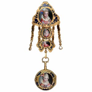 A French quarter repeating verge with chatelaine Circa 1750
