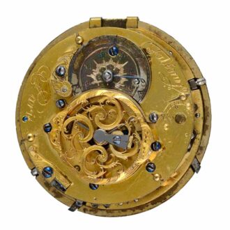 A French quarter repeating verge with chatelaine Circa 1750