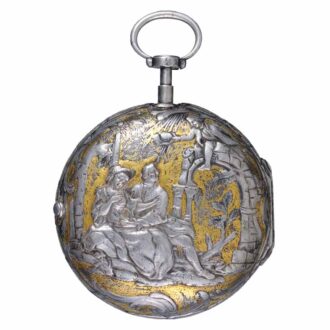 A French verge in a chased steel and gilt consular case Circa 1760