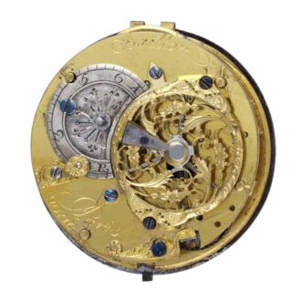 A French verge in a chased steel and gilt consular case Circa 1760