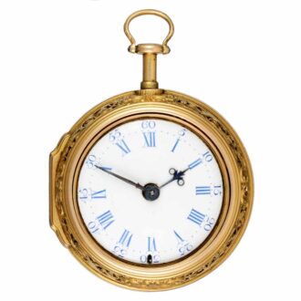 Repeating verge in fine gold repousse case by Moser Circa 1760