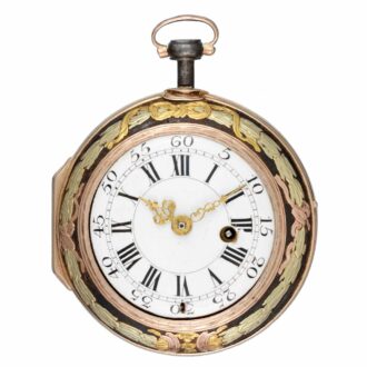 A rare gold decorated watch and matching chatelaine Circa 1760