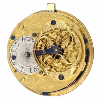 A rare gold decorated watch and matching chatelaine Circa 1760