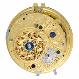 English gold/enamel quarter repeater with chatelaine Circa 1766