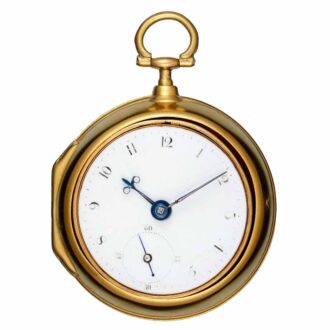 An English gilt metal verge with subsidiary seconds Circa 1770