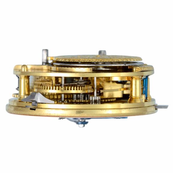 An English gilt metal verge with subsidiary seconds Circa 1770 An English gilt metal verge with subsidiary seconds Circa 1770