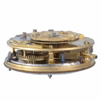 A French gold, enamel triple cased verge pocket watch Circa 1780