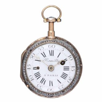 A French gold and enamel quarter repeating verge Circa 1780