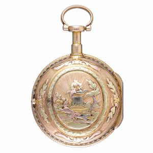 A French verge in a three colour gold consular case Circa 1780