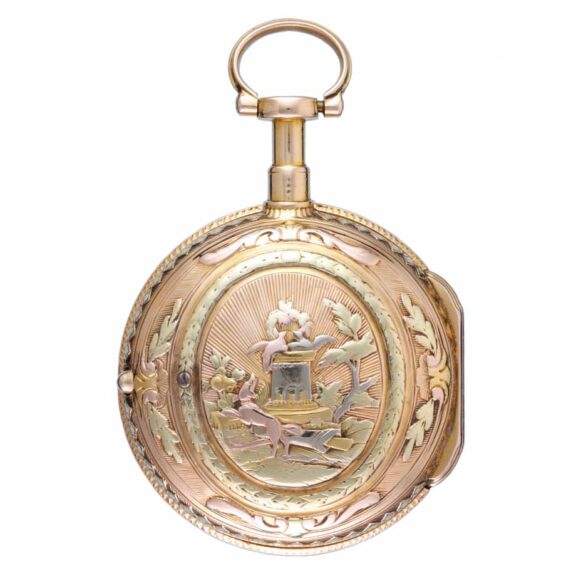A French verge in a three colour gold consular case Circa 1780