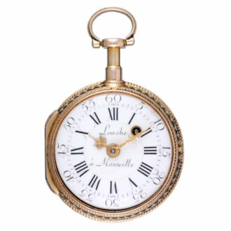 A French verge in a three colour gold consular case Circa 1780