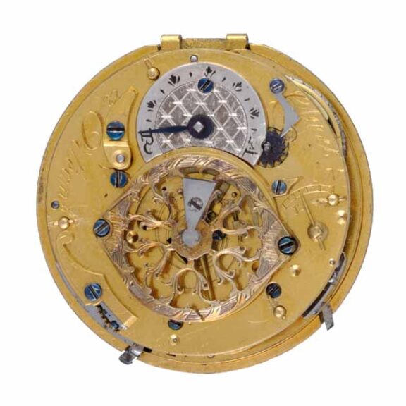 A French gold quarter repeating verge pocket watch Circa 1780 A French gold quarter repeating verge pocket watch Circa 1780