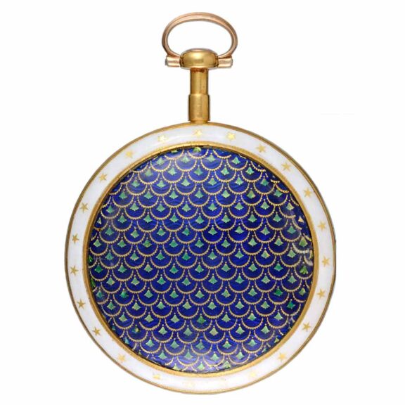 A fine English gold and enamel watch and chatelaine Circa 1780 A fine English gold and enamel watch and chatelaine Circa 1780