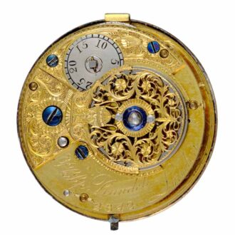 A fine English gold and enamel watch and chatelaine Circa 1780