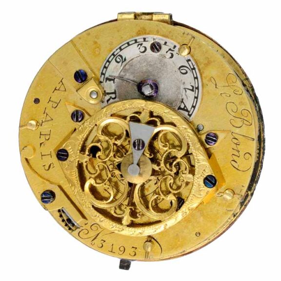A French verge in a gold and enamel consular case Circa 1780 A French verge in a gold and enamel consular case Circa 1780