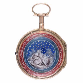 A French gold and enamel quarter repeating verge Circa 1790