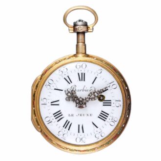 A French verge in a gold and enamel consular case Circa 1790