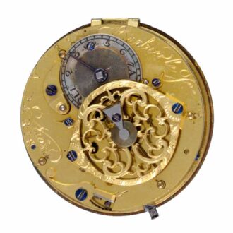 A French verge in a gold and enamel consular case Circa 1790