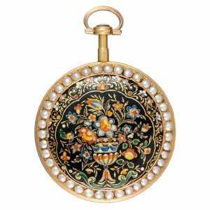 Gold and enamel cylinder pocket watch by Brockbanks Circa 1790