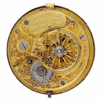 An English verge in a gold and enamel consular case Circa 1790