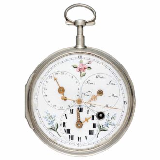 German cylinder pocket watch with day, date calendar Circa 1790