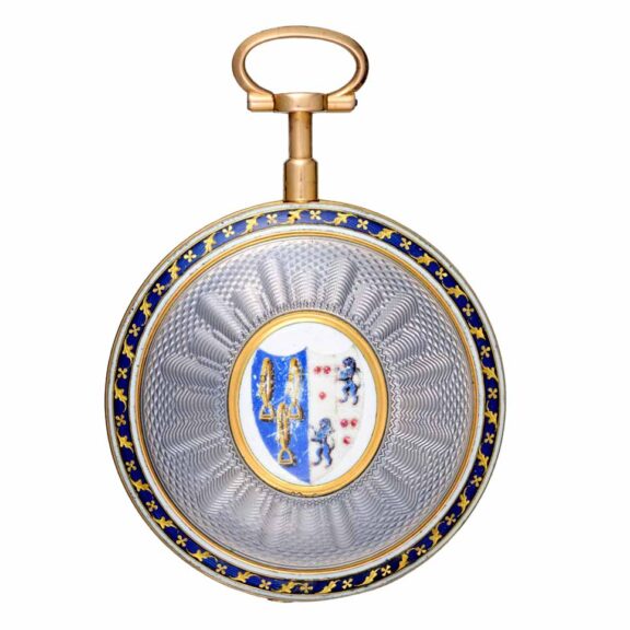A quarter repeating gold and enamel French cylinder Circa 1790