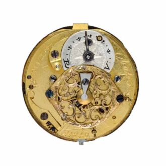 A French verge in a pearl set gold and enamel case Circa 1790