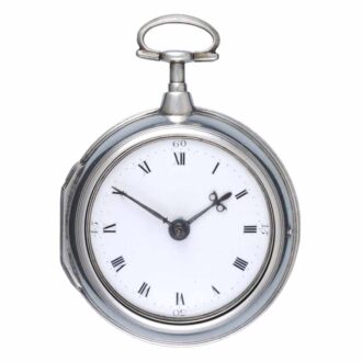 An English verge pocket watch in silver pair cases Circa 1791